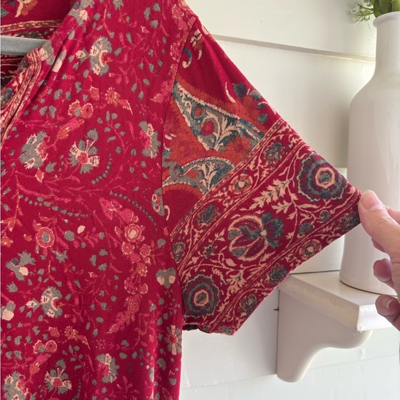 Lucky Brand Bohemian Short Sleeve Dress Women’s Size Large - Picture 8 of 13